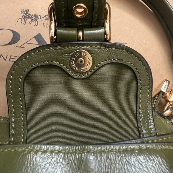 Coach Ashton Olive Green Shoulder Bag + dust bag - Picture 8 of 12
